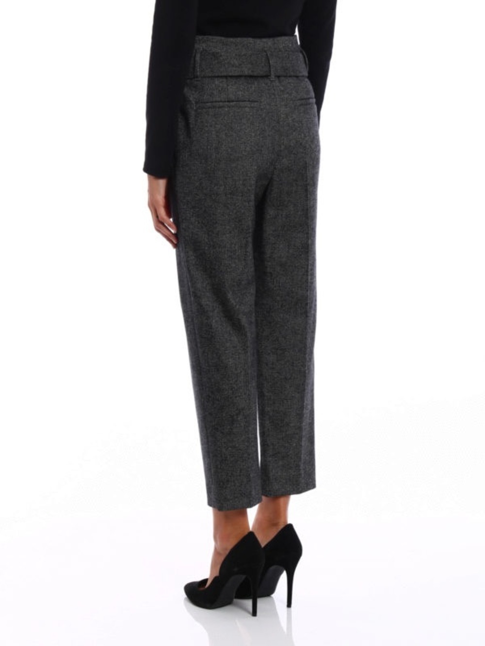 Brunello Cucinelli Paper Bag Wool Cashmere Blend Trouser Pants Women’s Size 4 - Picture 3 of 16
